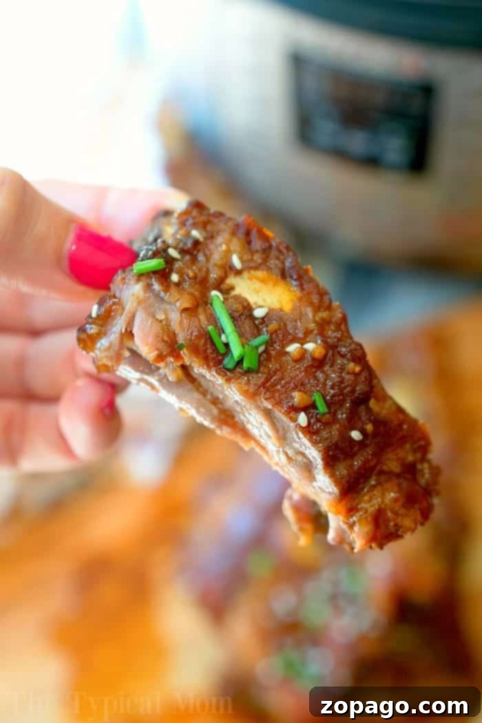 Easy Pressure Cooker Teriyaki Ribs Perfectly cooked Instant Pot Teriyaki Ribs, glistening with sauce