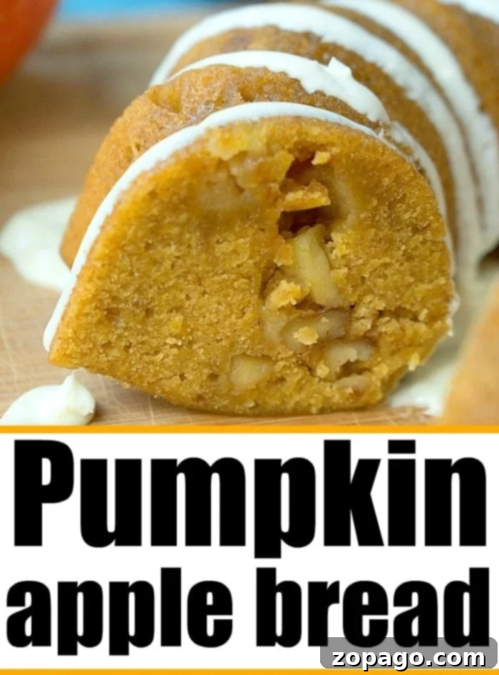 Homemade Pumpkin Apple Bread: A Delicious Fall Treat Two loaves of pumpkin apple bread on a wooden board, garnished with fresh apples and walnuts.