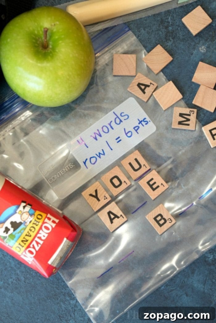 Free Lunch box game for kids has everyone talking! My kids and their friends love playing each day with these printable Scrabble tiles. #lunchbox #game #notes #printable engaging lunch box game with printable scrabble tiles