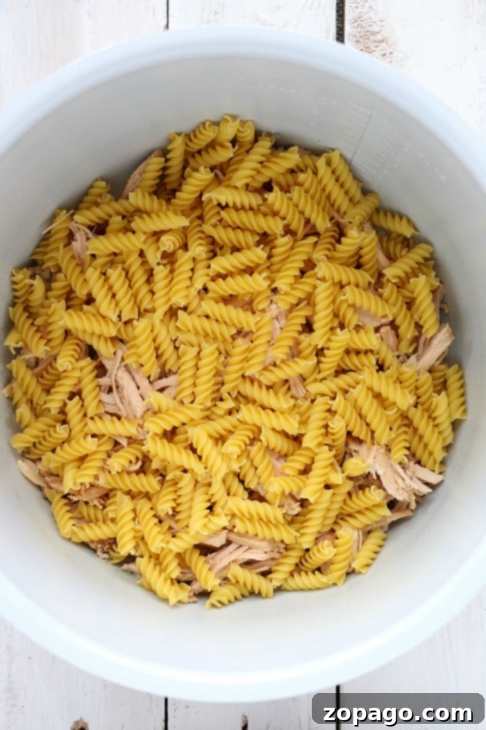 Quick and Easy Instant Pot Pasta 3 A close-up shot of a bowl of creamy Instant Pot pasta, garnished with fresh herbs and grated Parmesan cheese, highlighting the convenience and deliciousness of pressure cooker pasta recipes.