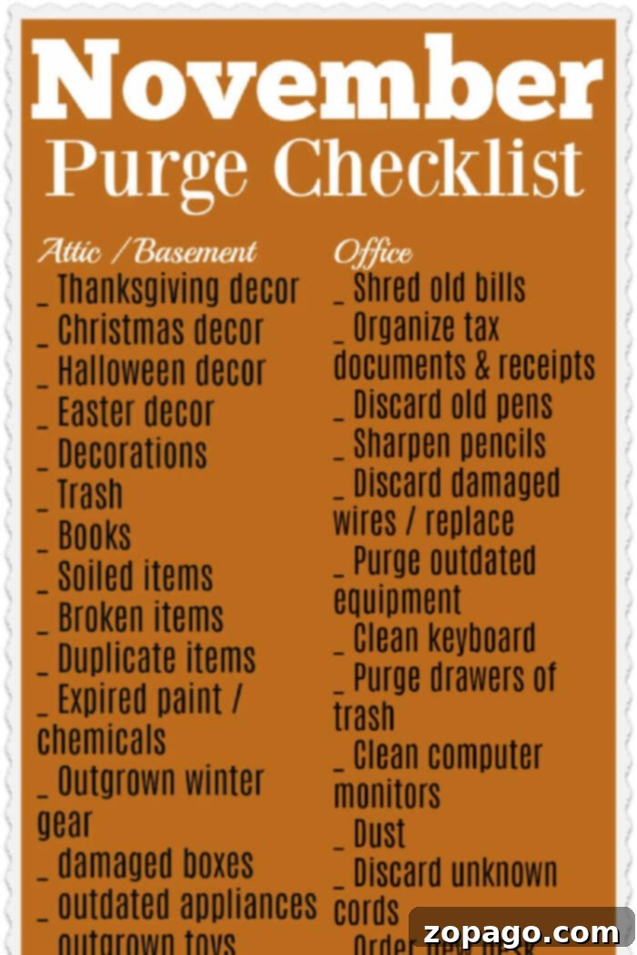Reclaim Your Home 2 November Cleaning Checklist for decluttering and home organization