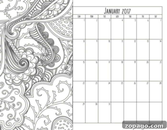 Reclaim Your Home 5 Printable calendar pages on a desk