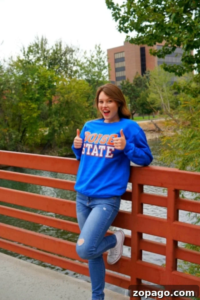 Boise State University campus with blue turf