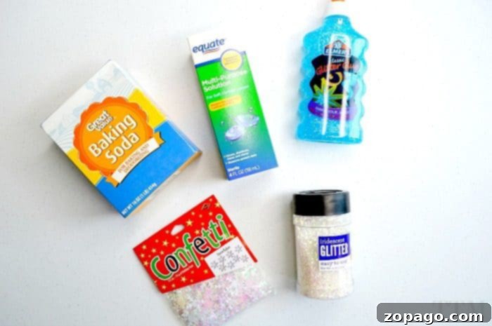 Sparkling Winter Glitter Slime: A Kid-Friendly, Borax-Free Recipe for Endless Fun. Winter Glitter Slime Recipe
