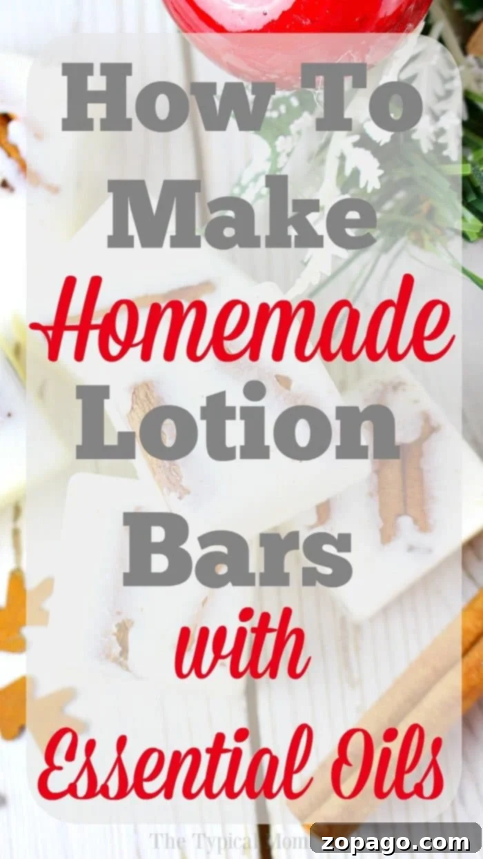 Homemade essential oil lotion bars for natural skincare and holiday gifts. Beautiful homemade lotion bars scented with essential oils, perfect for gifts or personal use.