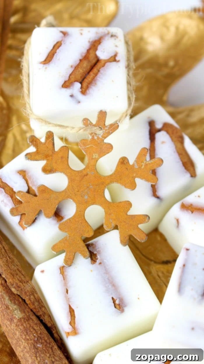 Artfully crafted homemade lotion bars, fragrant and visually appealing. Close-up of Homemade Lotion Bars, showing texture and embedded cinnamon sticks.