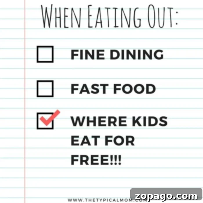 Kids Eat Free Guide 3 where kids eat free