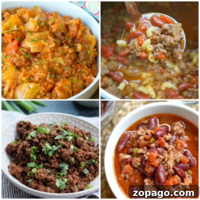 Instant Pot ground beef meal with cheese and vegetables