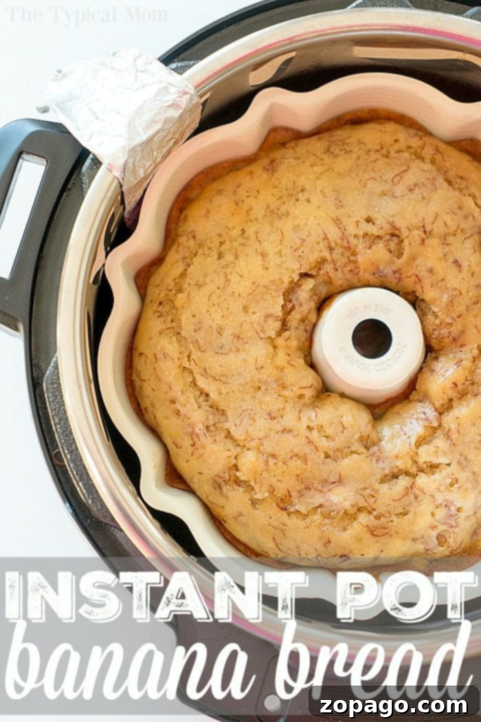 Effortless Instant Pot Banana Bread 7 pressure cooker banana bread, sliced and ready to eat