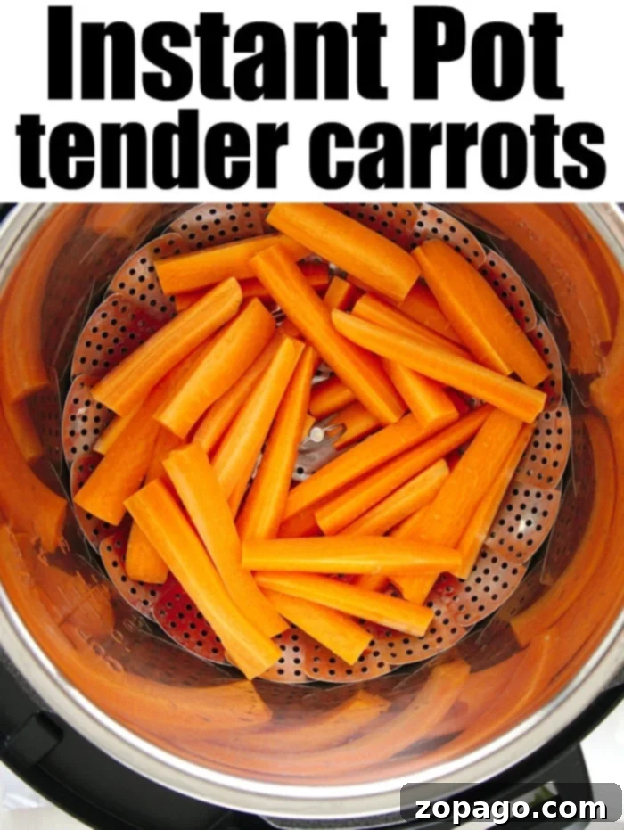 Instant Pot Veggies: Perfect Every Time 4 pressure cooker carrots on a plate with parsley