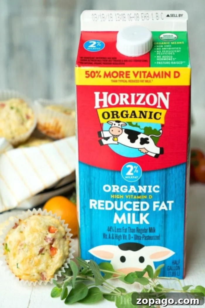 Easy savory breakfast muffins when you're on the go! Packed with leftover ham or turkey and cheese they have an amazing flavor and the perfect finger food in the morning. A batch of baked savory breakfast muffins, some with liners removed, on a serving plate, ready for breakfast or brunch.