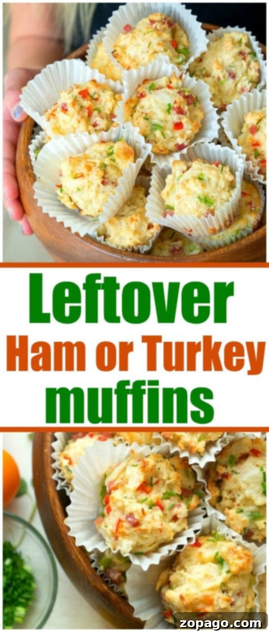 Variety of Savory Breakfast Muffins An assortment of freshly baked savory breakfast muffins, garnished with green herbs, displayed on a wooden board.