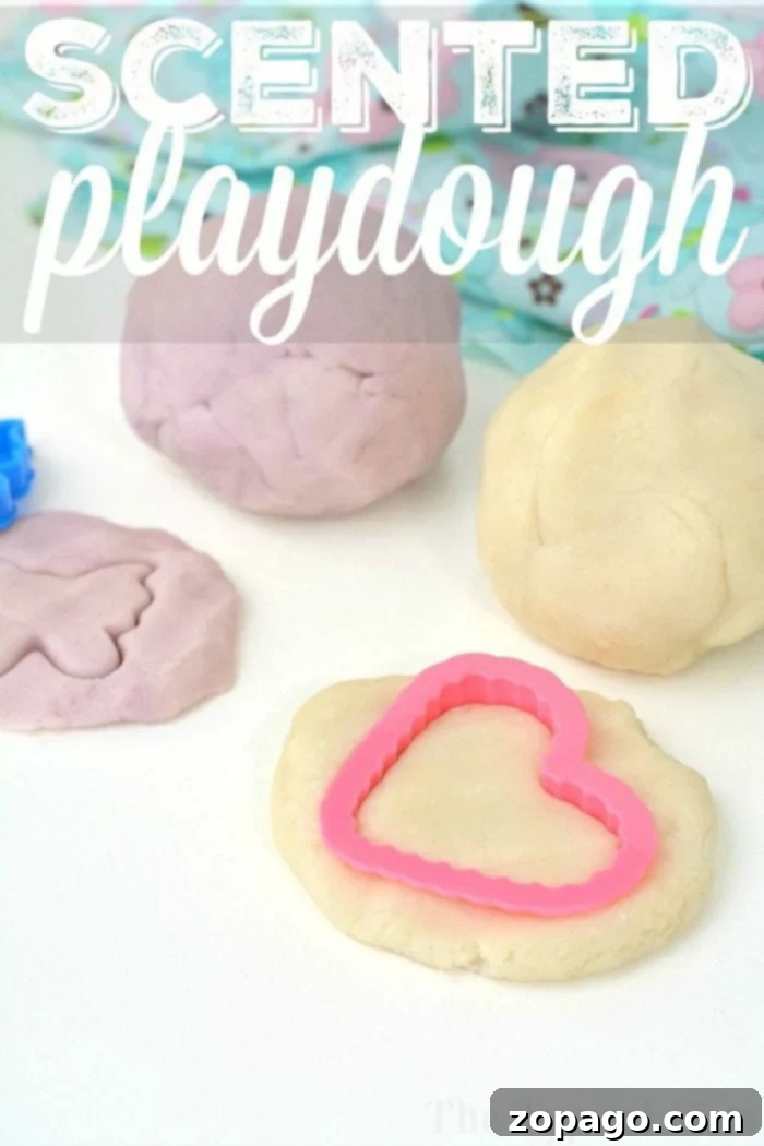 This is how you make soft scented playdough using essential oils and natural ingredients in your cupboards! It's a fun way to make homemade playdoh that smells wonderful and is a fun activity for toddlers and kids of all ages really. A simple and cheap Preschool craft or weekend activity. #scented #playdough #playdoh #homemade #recipe #easy #vanilla #essentialoil #lavender #scent Scented Playdough 2