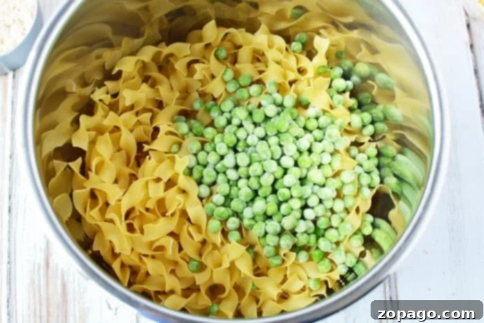 This pressure cooker tuna noodle casserole will bring you back to your childhood for sure. The comfort food you love can now be made in your Instant Pot for dinner in no time at all and is loaded with all the ingredients you once made in your oven. If you're looking for a new Instant Pot recipe to try this is it! #instantpot #pressurecooker #tunanoodlecasserole #casserole #tuna #pasta #dinner Creamy tuna noodle casserole with cheese on top