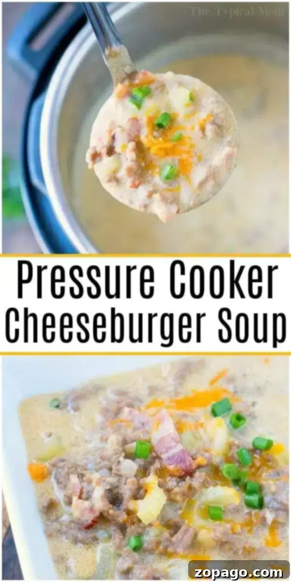 Instant Pot Keto Cheeseburger Soup 11 instant pot cheeseburger soup no potatoes