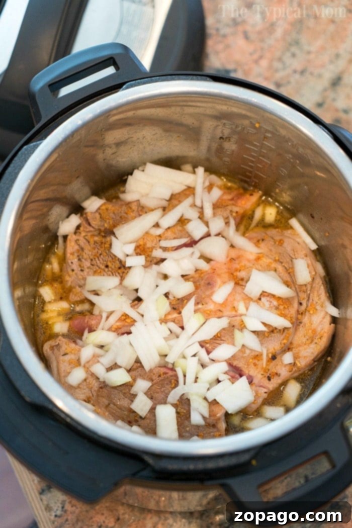 Asian Instant Pot pulled pork recipe that's sticky sweet with a little kick! Tender pork roast in an hour using your pressure cooker. The best sliders ever! #instantpot #instantpotrecipes #pressurecooker #pork #pulledpork #honey #sliders #appetizer #asian instant pot pork roast