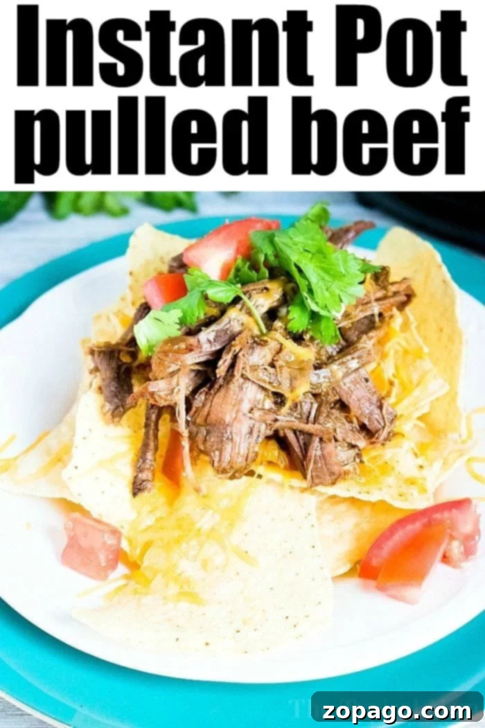 Pressure cooker shredded beef tacos recipe you can make for dinner tonight! Flavorful tender beef in your Instant Pot or Ninja Foodi has never been easier! #instantpot #beef #shreddedbeef #chuckroast #ninjafoodi Pressure Cooker Shredded Beef - Delicious and versatile
