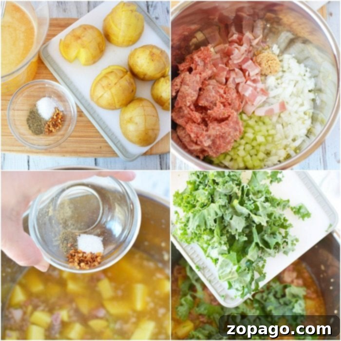 Easy Instant Pot Zuppa Toscana 5 Close-up of creamy Zuppa Toscana copycat