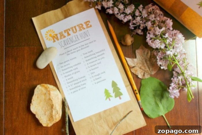 Nature Scavenger Hunt list 2