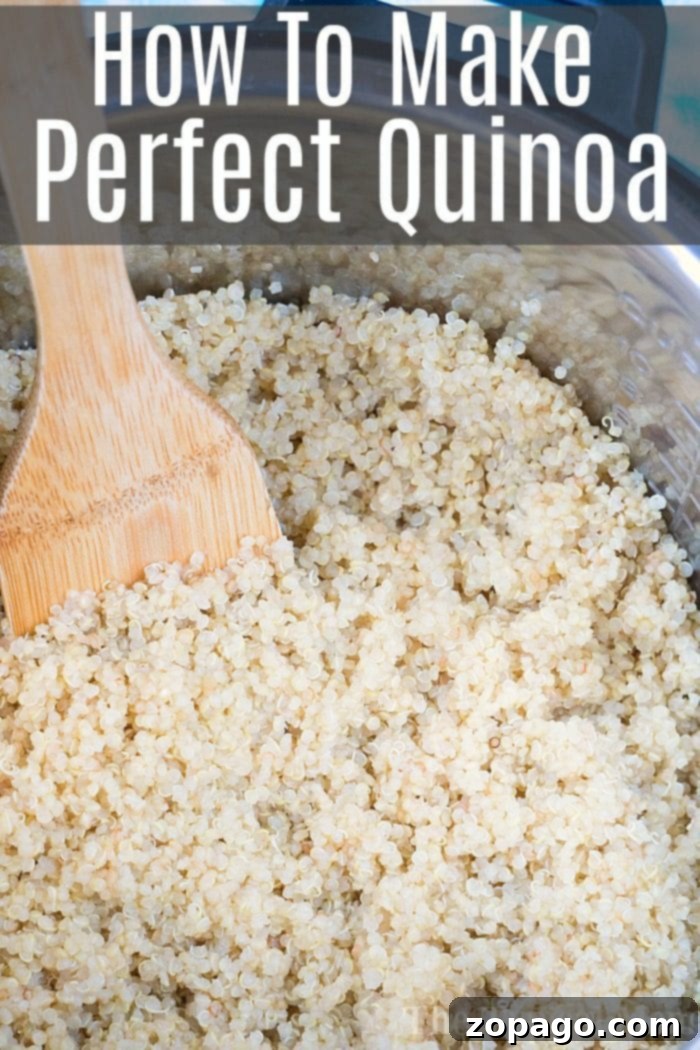 Perfect Pressure Cooker Quinoa 6 Perfect Quinoa cooked fluffy in a pressure cooker, slow cooker, or on the stove top.