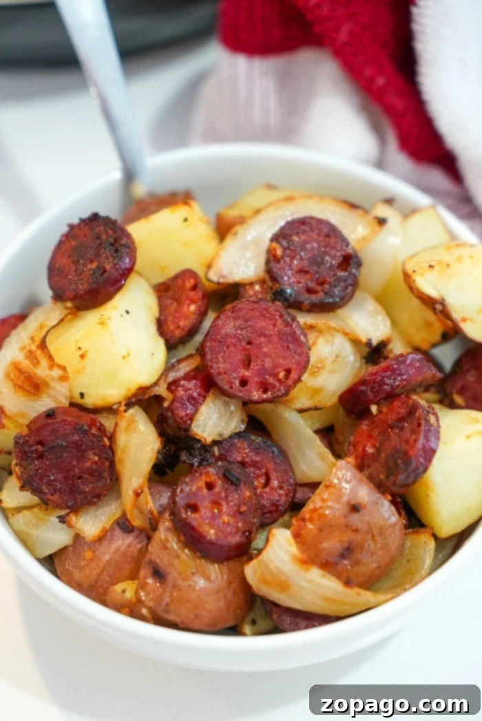 Delicious Potato Creations 6 Air fryer sausage and potatoes for a quick meal