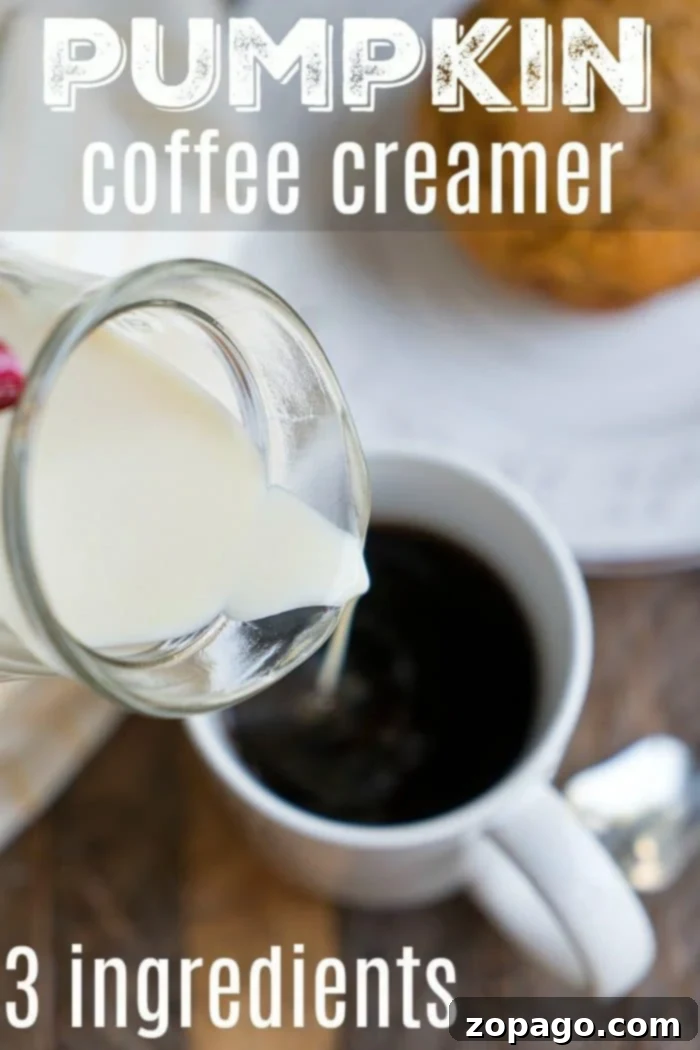 A beautifully composed shot of Pumpkin Spice Coffee Creamer, showcasing its rich, inviting color and creamy texture, ready to enhance any coffee break.