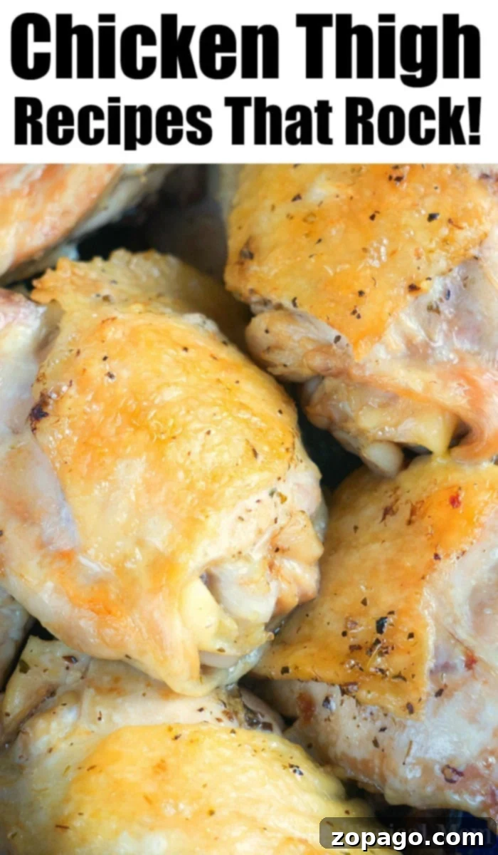 Chicken thighs recipes that rock! Selection of delicious chicken thigh recipes: Instant Pot crack chicken casserole, pressure cooker cheesy chicken spaghetti, pressure cooker beer can chicken, and frozen whole chicken instructions.