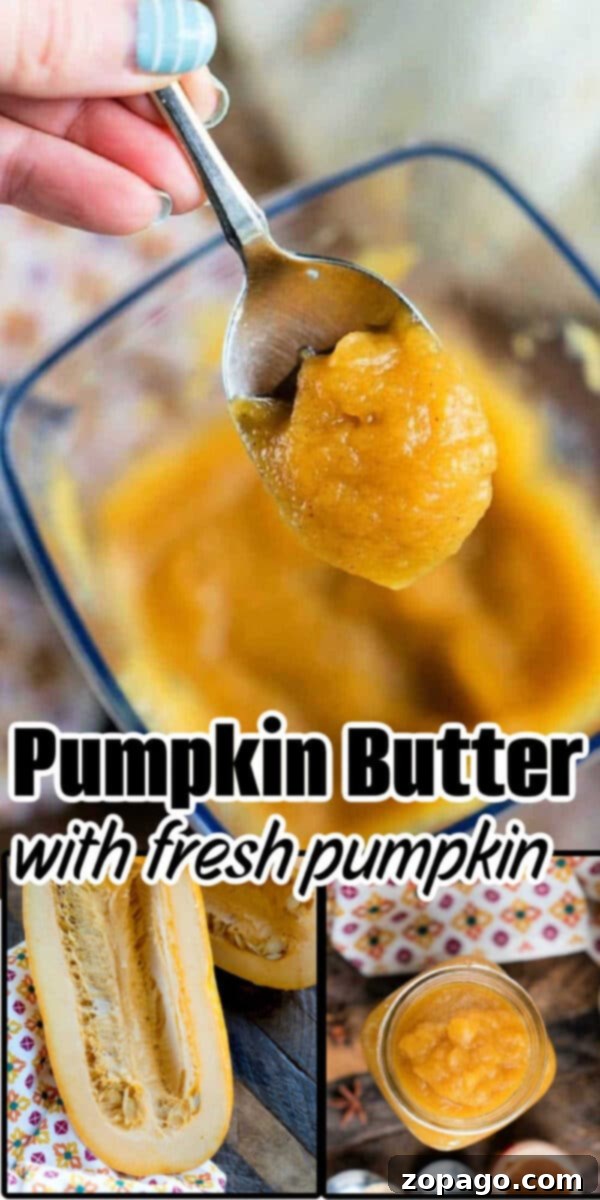Autumn Pumpkin Delight 4 A spoonful of pumpkin butter held above a jar, with fresh pumpkin shown below—perfect inspiration for your next Pumpkin Butter recipe.