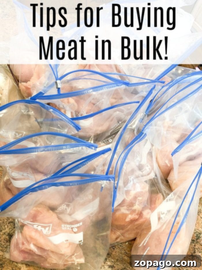 Comprehensive tips on where to buy bulk meat online and effective strategies for saving money on groceries are presented here, offering invaluable guidance for busy parents juggling family meals and tight budgets. Discover our proven methods for significant savings on chicken, beef, and more. #groceries #bulk #meat #online #savingmoney #budgeting #chicken #beef Various cuts of raw meat, including steaks, chicken breasts, and ground beef, are neatly packaged and stored in a well-organized freezer, illustrating effective strategies for buying meat in bulk.