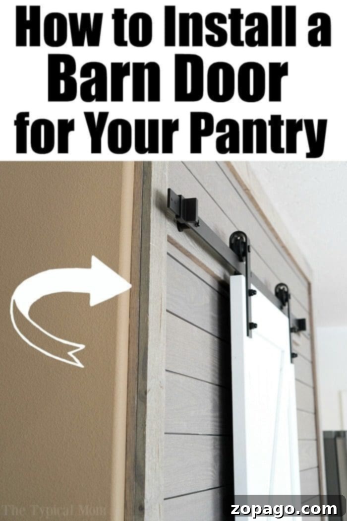 DIY Barn Door Pantry: A Rustic Farmhouse Essential Close-up of barn door pantry with shiplap details