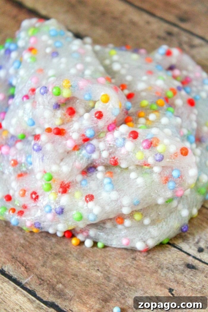 Different Slime Types without Borax Various types of colorful slime, including fluffy slime and clear slime, showcasing different borax-free alternatives.