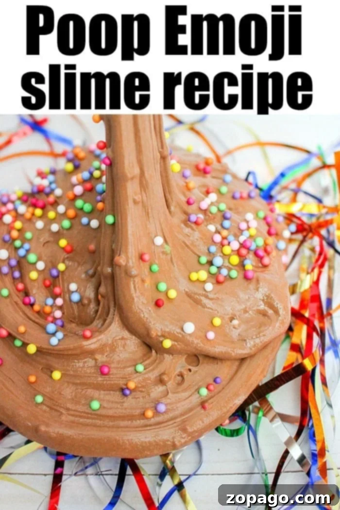 Final result: Safe, scented, borax-free birthday cake slime Finished Borax-Free Birthday Slime with Foam Beads