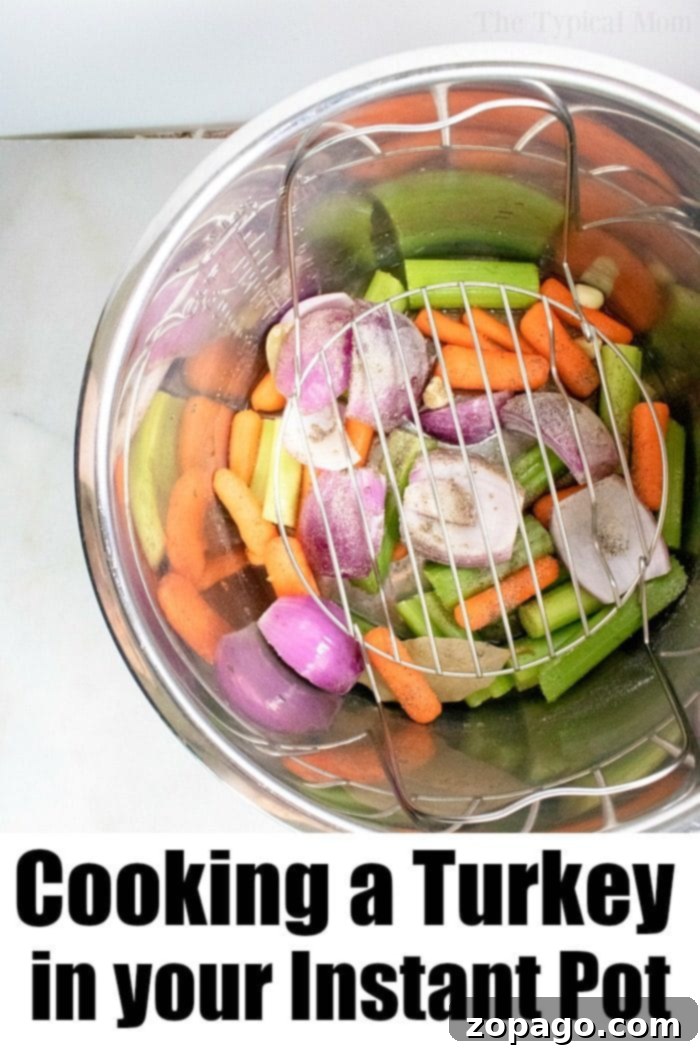Pressure cooker turkey is the best in your Instant Pot! It's easier than you think and frees up your oven on Thanksgiving Day! A whole turkey cooked in an Instant Pot, showcasing its moist texture