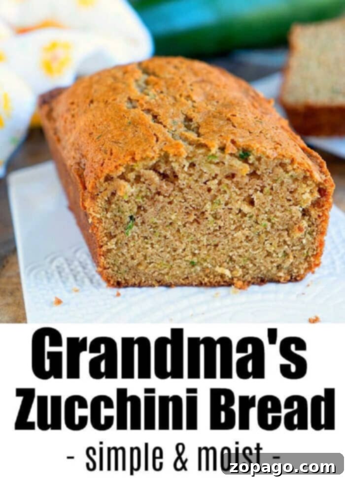 Two freshly baked loaves of Grandma's Moist Zucchini Bread, glistening and ready to be enjoyed, exemplifying the perfect homemade sweet bread.