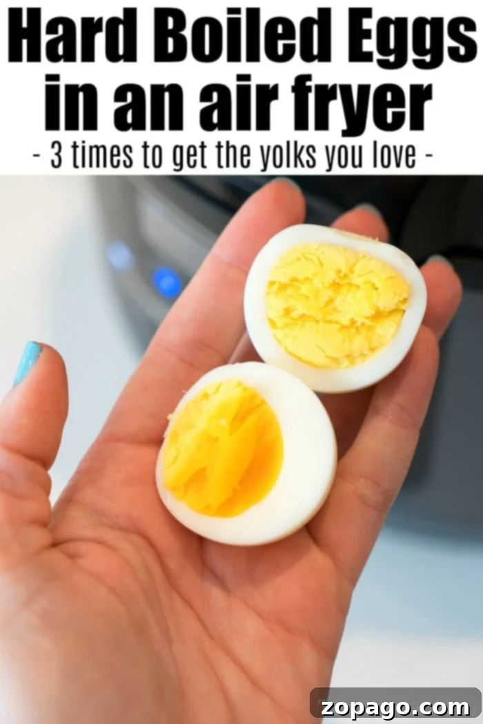 Easy Air Fryer Hard-Boiled Eggs for Your Holiday Brunch Perfectly cooked hard-boiled eggs from a Ninja Foodi or air fryer, ideal for a protein-rich Christmas breakfast.