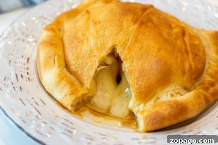 Festive Christmas Brunch Creations 10 Warm, gooey air fryer baked brie with a crispy crust, garnished with fresh herbs and berries, perfect as an appetizer.