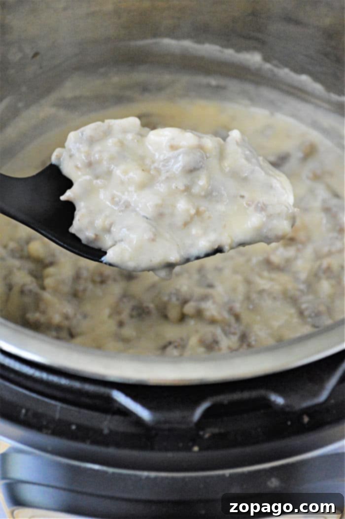 Quick Pressure Cooker Gravy 6 Instant Pot Sausage Gravy recipe
