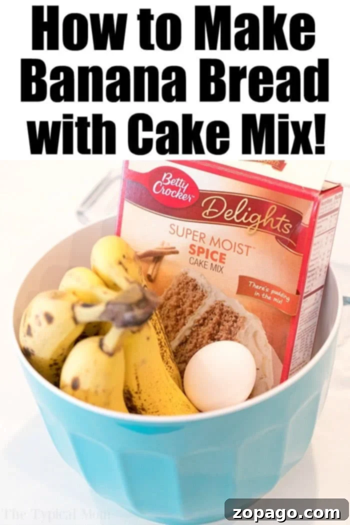 Easy 4-Ingredient Banana Bread 4 A freshly baked loaf of 4-ingredient banana bread cooling on a wire rack.