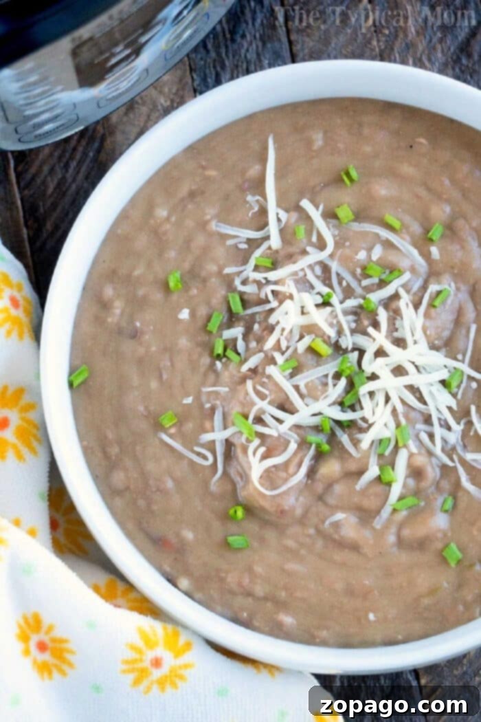 Quick Instant Pot Refried Beans 2 Creamy Pressure Cooker Refried Beans without soaking