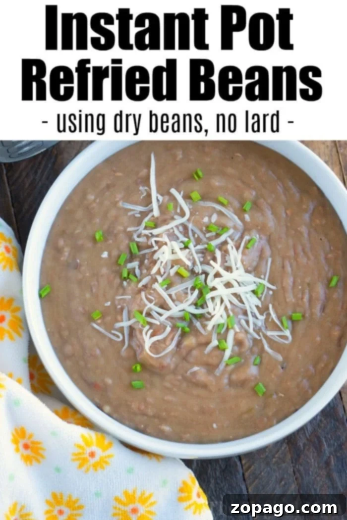 Quick Instant Pot Refried Beans 9 Instant Pot Refried Beans in a Serving Dish
