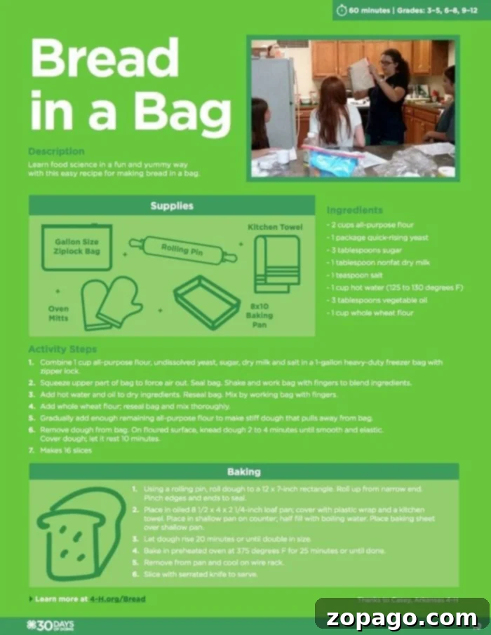 Learn how to make bread in a bag with your kids! This great activity results in delicious homemade honey wheat bread. #bread #homemade #breadinabag #honeywheat #activitiesforkids Hands kneading bread dough on a cutting board, demonstrating 'how to make bread in a bag' after mixing.