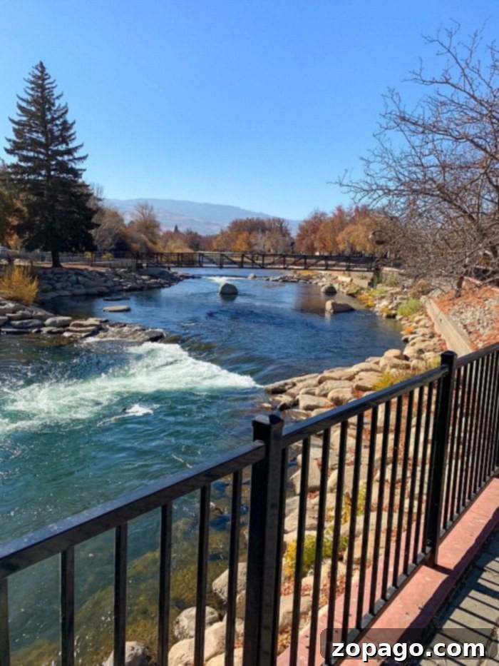 Reno Riverwalk: Fun Things to Do in Reno Reno Riverwalk scenery with colorful autumn trees