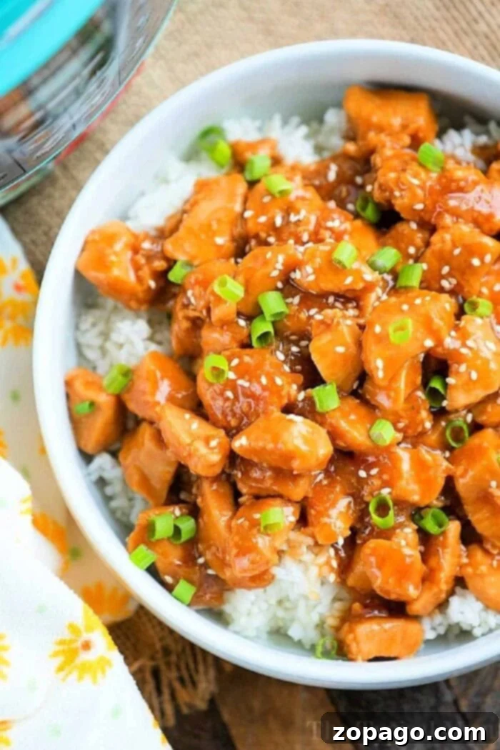 Instant Pot Sesame Chicken Thighs, perfectly glazed and ready to serve.
