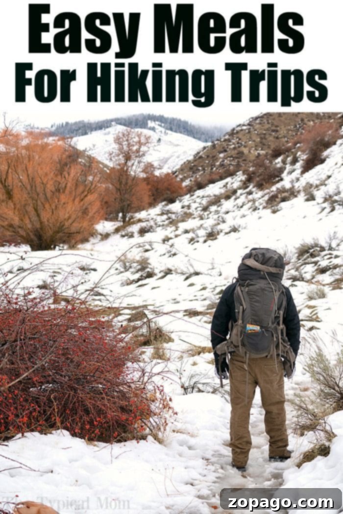 Looking for hiking meals that are easy to prepare and lightweight to carry with you, well we have some of the best backpacking meals right here! #hiking #backpacking #travel #meals #camping #keto #protein Hiking Meals 3
