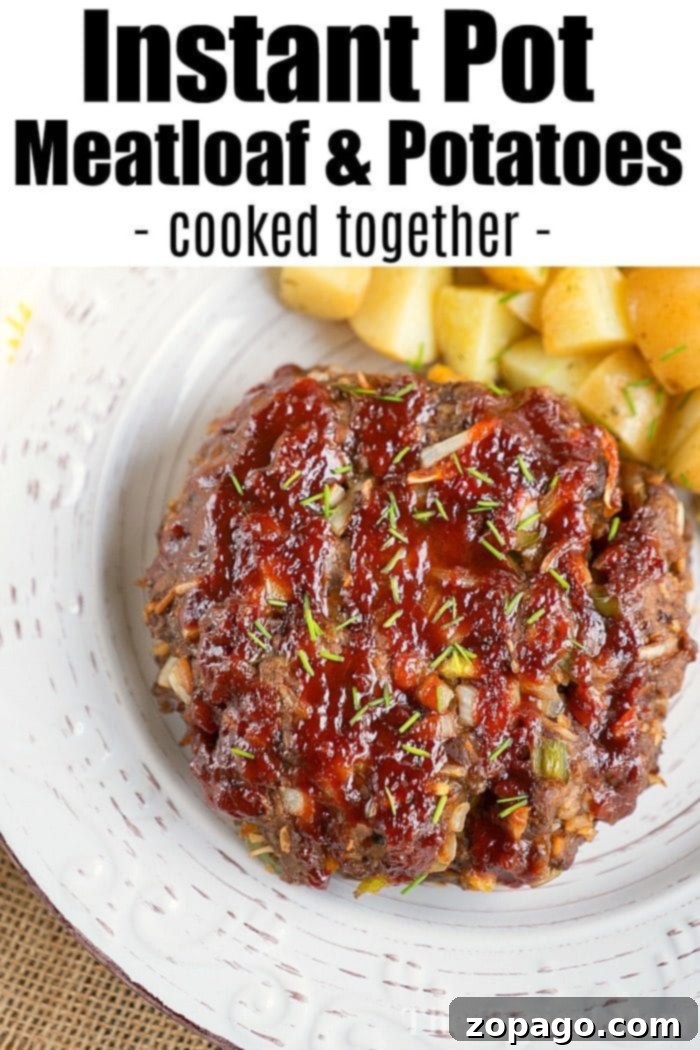 Close-up of savory pressure cooker meatloaf with delicious glaze