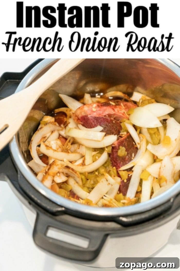 French onion pressure cooker roast is tender with tons of flavor. Perfect Instant Pot shredded beef tacos for dinner even your kids will rave about. French Onion Pressure Cooker Roast