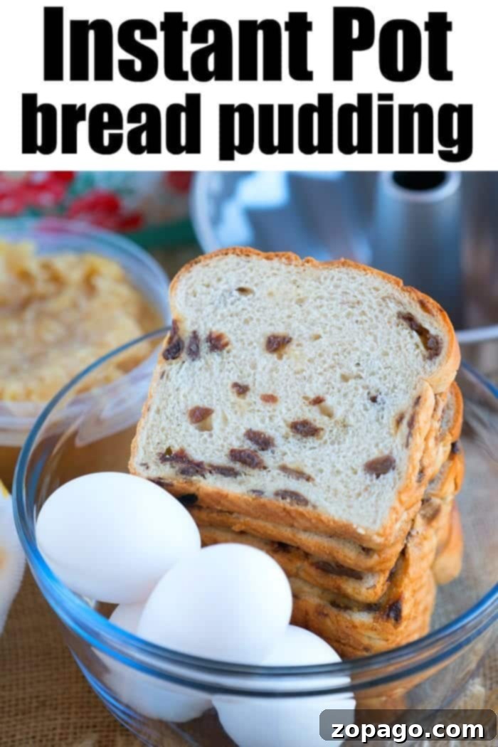 Instant Pot bread pudding is one of our favorite pressure cooker dessert recipes! Moist and pretty in a bundt pan it will become a favorite of yours too. pressure cooker bread pudding
