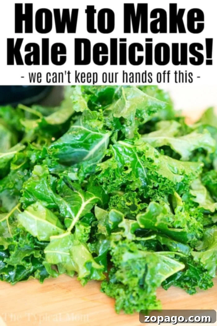 Close-up of golden brown, crispy air fryer kale chips on a plate, ready to be enjoyed.