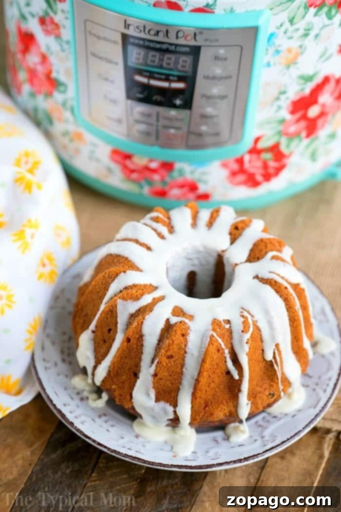 Instant Pot carrot cake is just the beginning when learning how to bake a cake in a pressure cooker. The possibilities are endless once you learn this! #instantpotrecipes #instantpot #bundtcake #carrotcake #pressurecooker #dessert Instant Pot Carrot Cake 3