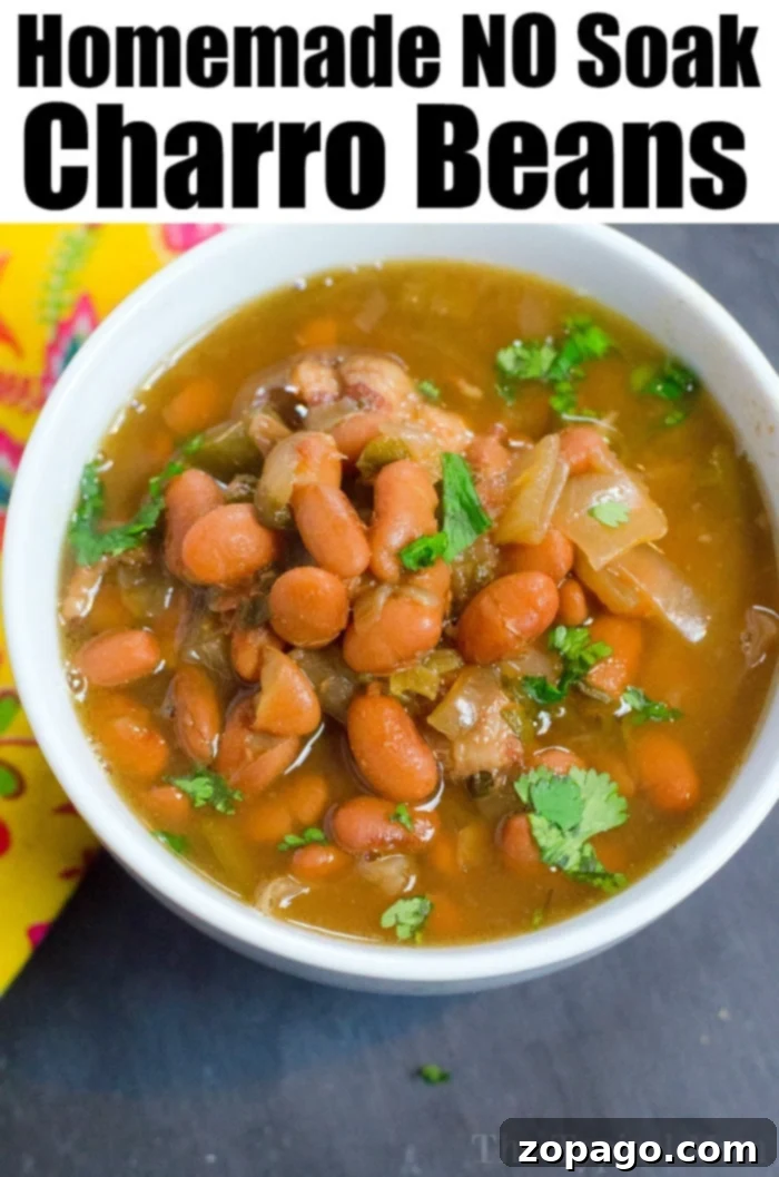Homemade pressure cooker pinto beans make a great side dish for Cinco de Mayo or any time of the year. Use them inside burrito bowls for a fantastic meal! #instantpotrecipes #instantpot #pressurecooker #ninjafoodi #pintobeans #beans #cincodemayo #thetypicalmom #charrobeans Instant Pot Charro Beans